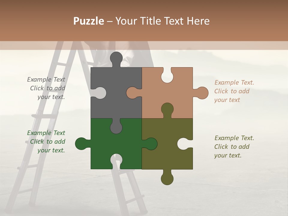 Stairs Landscaped Young PowerPoint Template