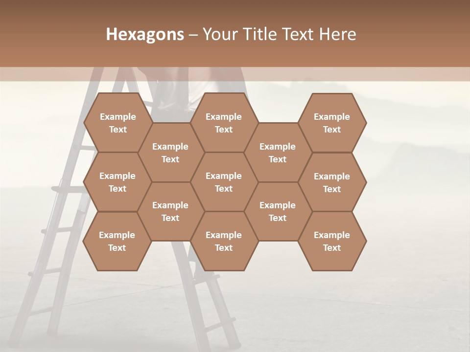 Stairs Landscaped Young PowerPoint Template