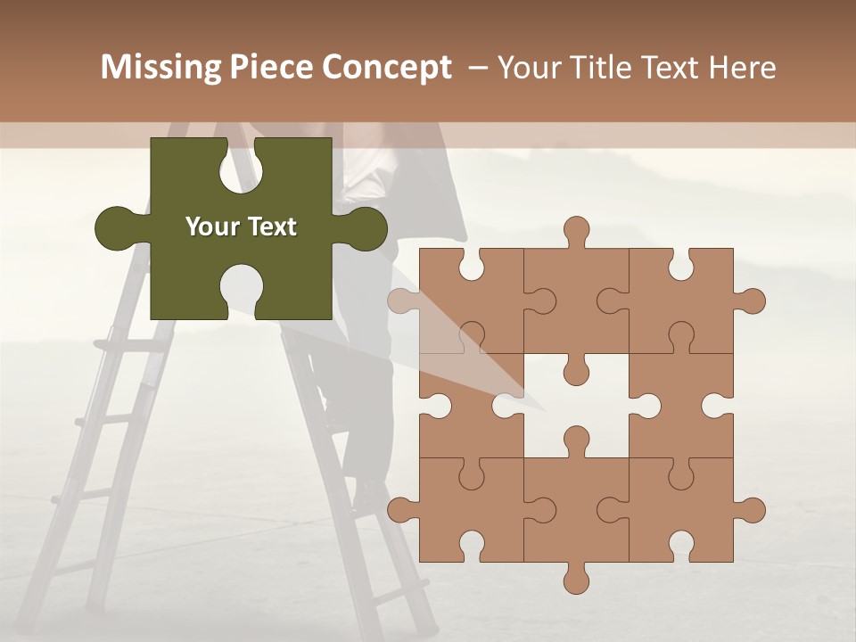 Stairs Landscaped Young PowerPoint Template