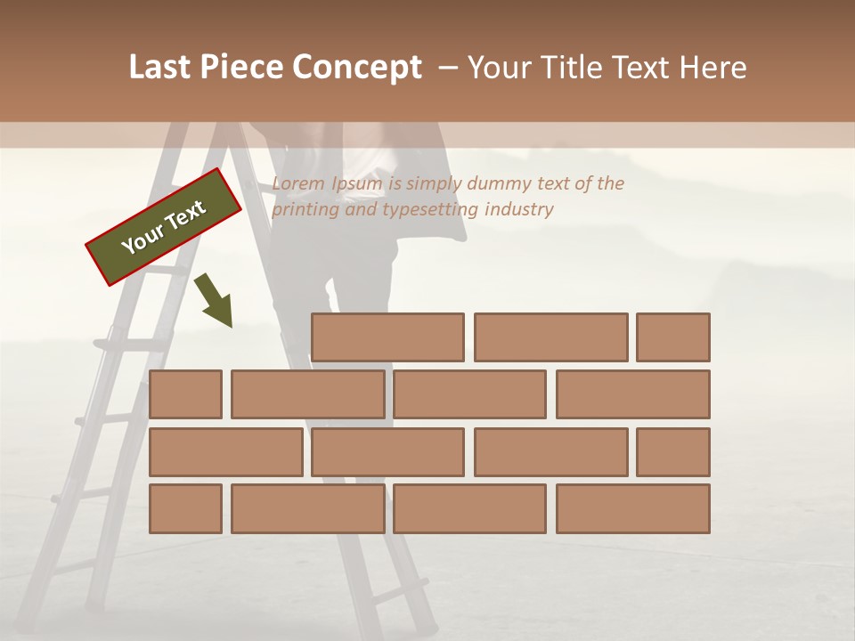 Stairs Landscaped Young PowerPoint Template