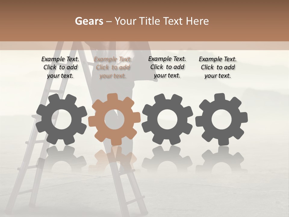 Stairs Landscaped Young PowerPoint Template