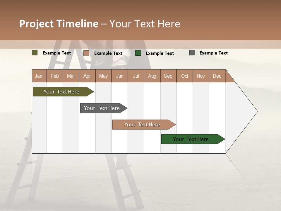 Stairs Landscaped Young PowerPoint Template