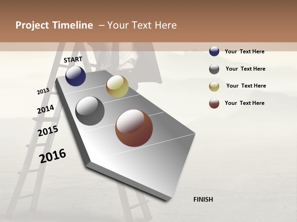 Stairs Landscaped Young PowerPoint Template