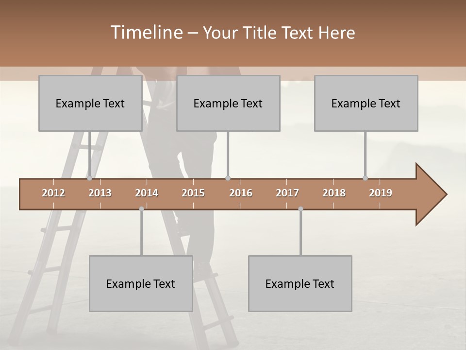 Stairs Landscaped Young PowerPoint Template