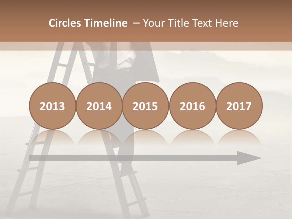 Stairs Landscaped Young PowerPoint Template