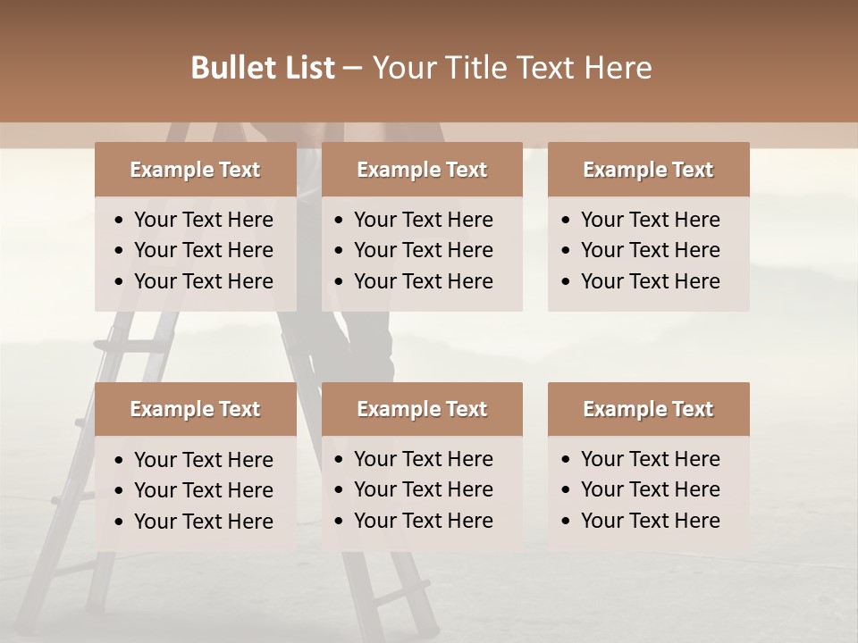 Stairs Landscaped Young PowerPoint Template