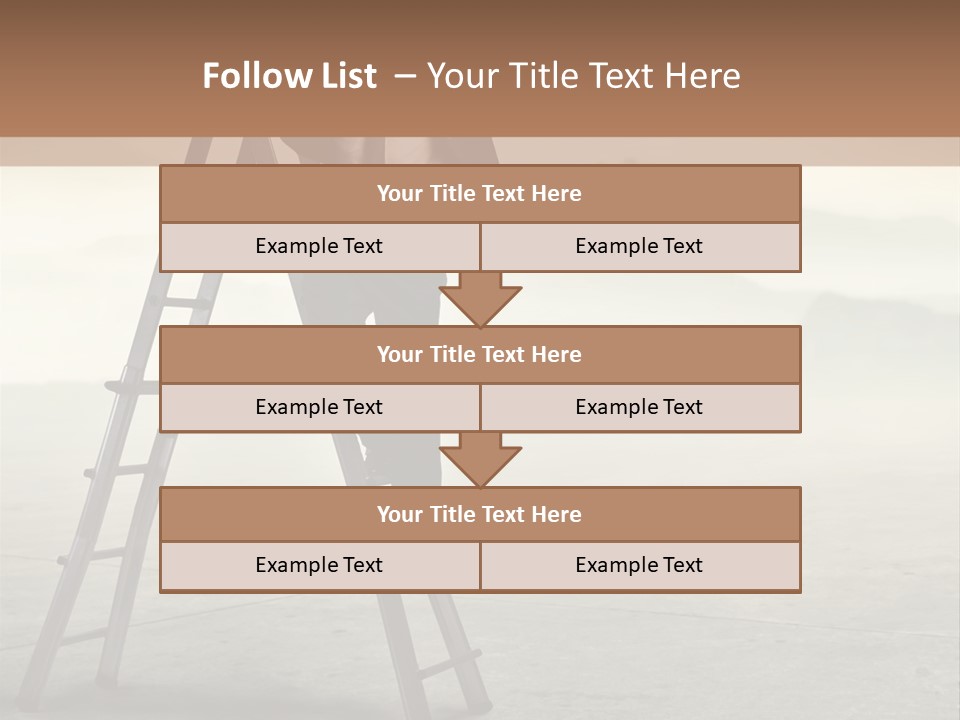 Stairs Landscaped Young PowerPoint Template