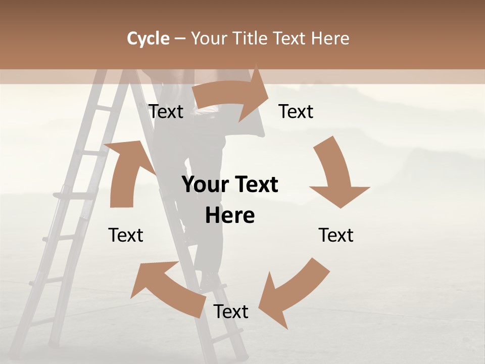 Stairs Landscaped Young PowerPoint Template