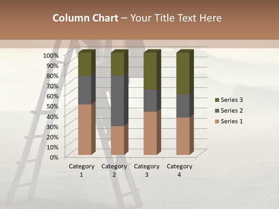 Stairs Landscaped Young PowerPoint Template