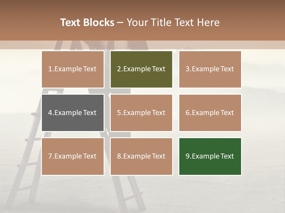 Stairs Landscaped Young PowerPoint Template