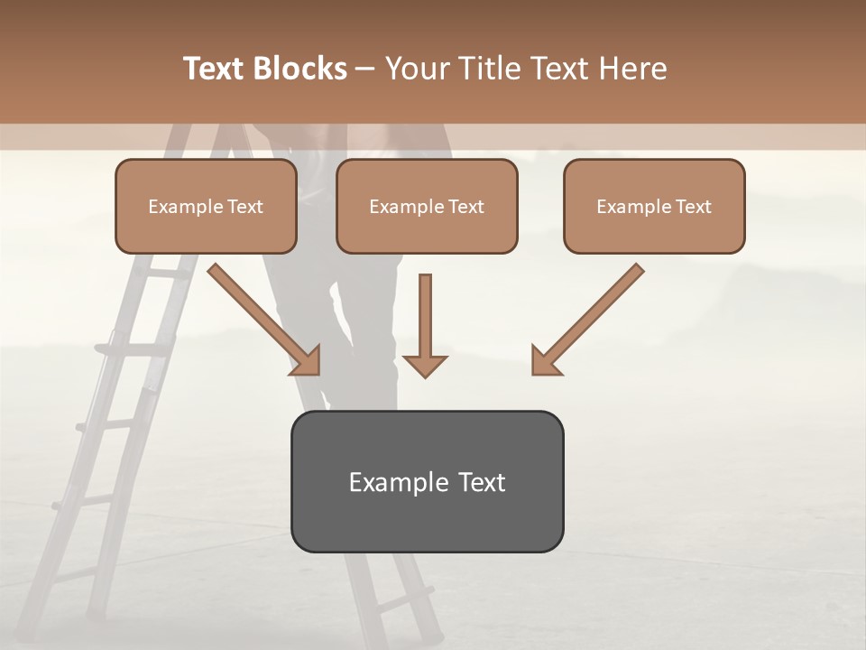 Stairs Landscaped Young PowerPoint Template