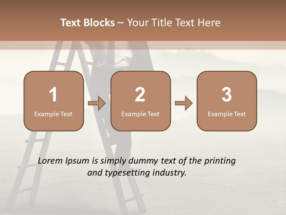 Stairs Landscaped Young PowerPoint Template
