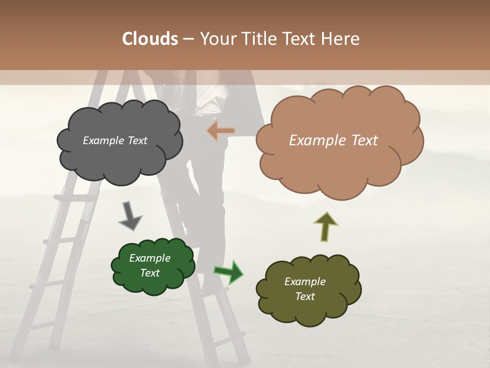Stairs Landscaped Young PowerPoint Template