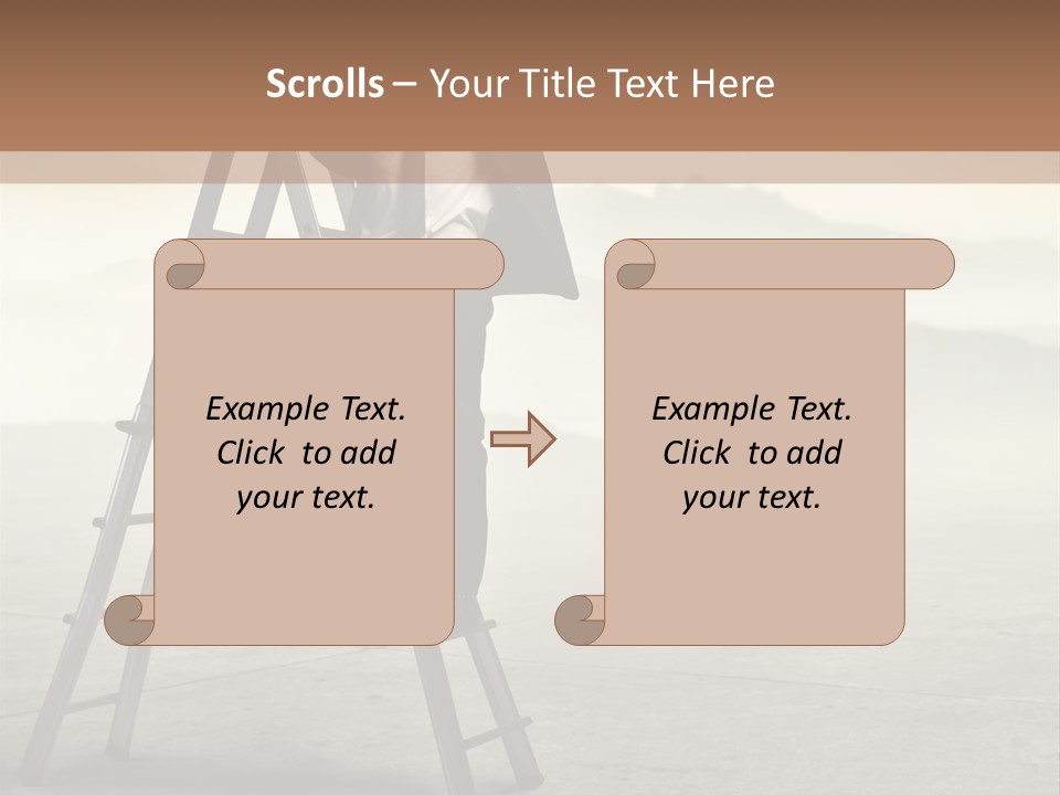 Stairs Landscaped Young PowerPoint Template