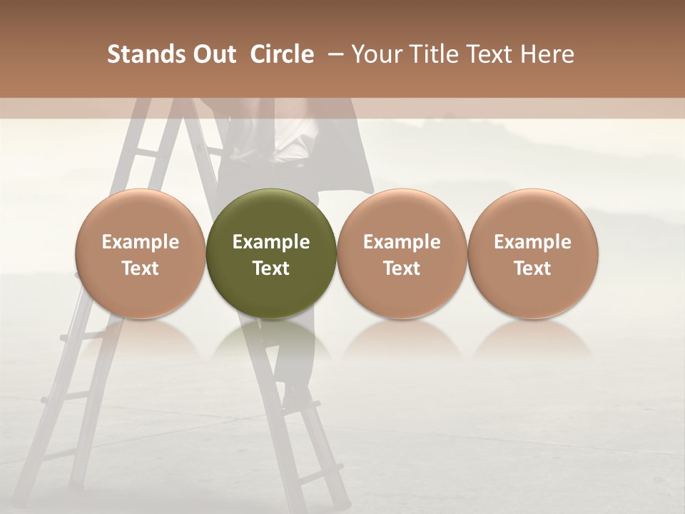 Stairs Landscaped Young PowerPoint Template