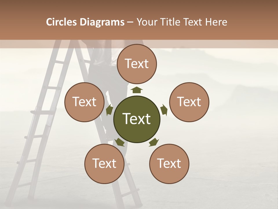 Stairs Landscaped Young PowerPoint Template