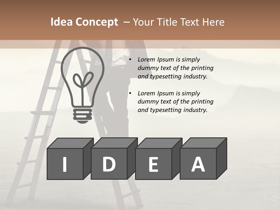 Stairs Landscaped Young PowerPoint Template