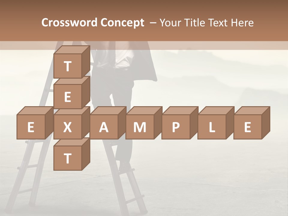 Stairs Landscaped Young PowerPoint Template