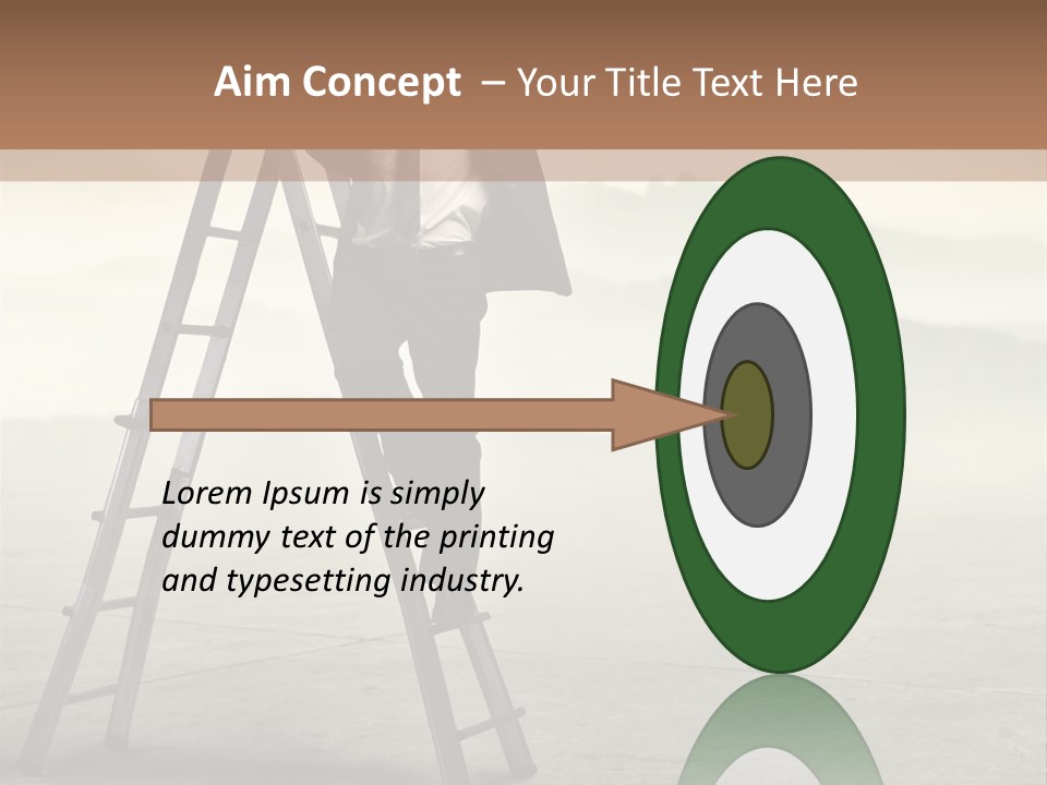 Stairs Landscaped Young PowerPoint Template