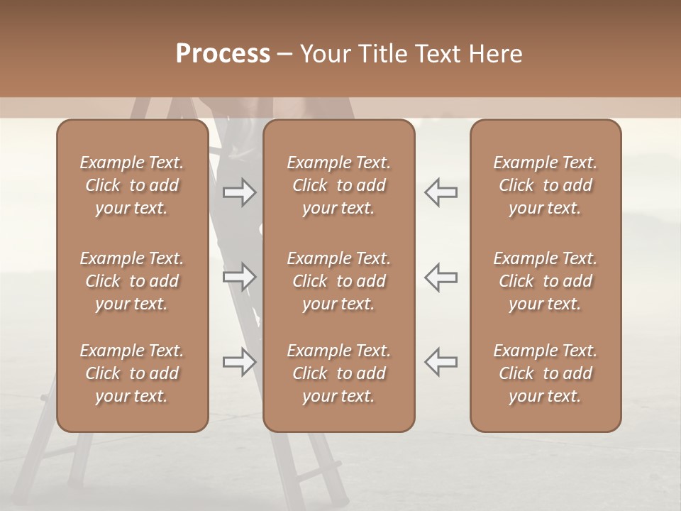 Stairs Landscaped Young PowerPoint Template