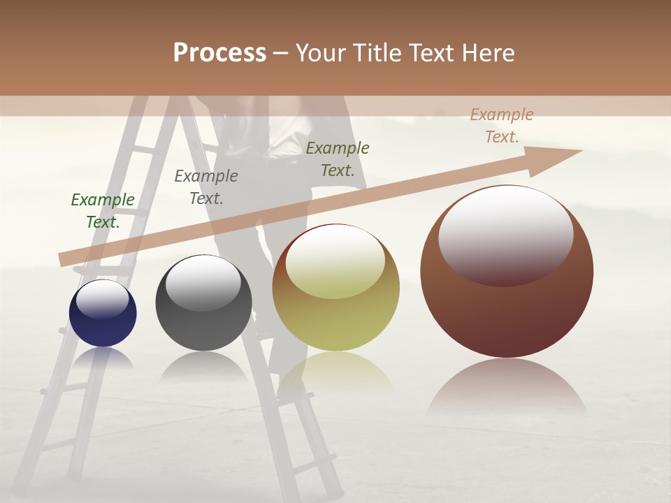 Stairs Landscaped Young PowerPoint Template