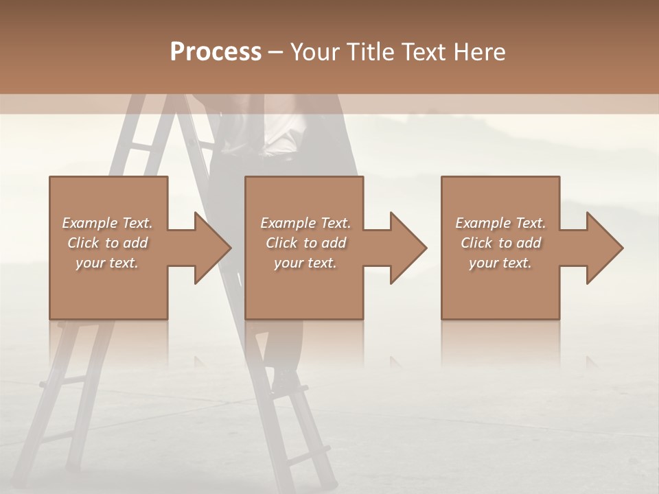 Stairs Landscaped Young PowerPoint Template