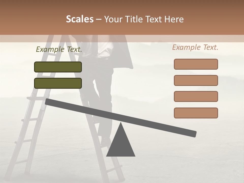 Stairs Landscaped Young PowerPoint Template
