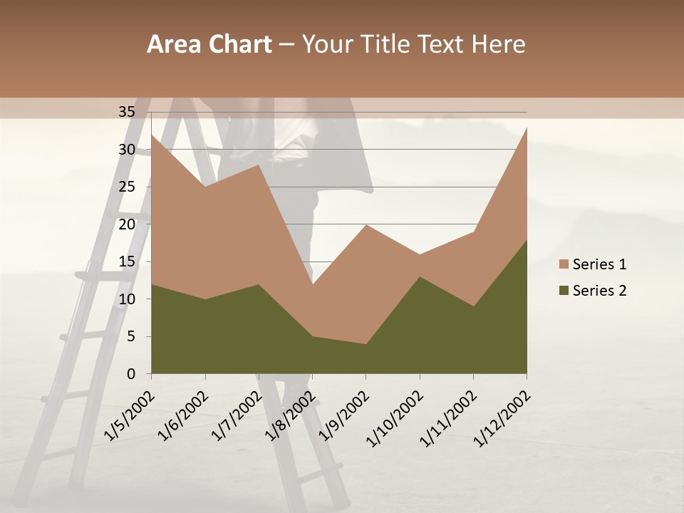 Stairs Landscaped Young PowerPoint Template