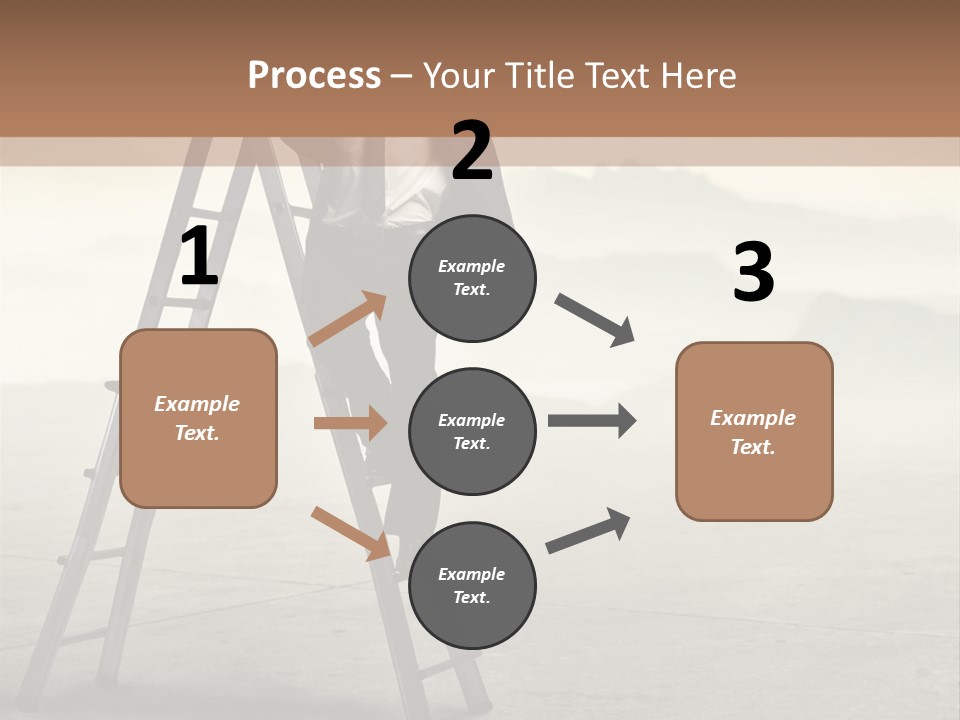 Stairs Landscaped Young PowerPoint Template