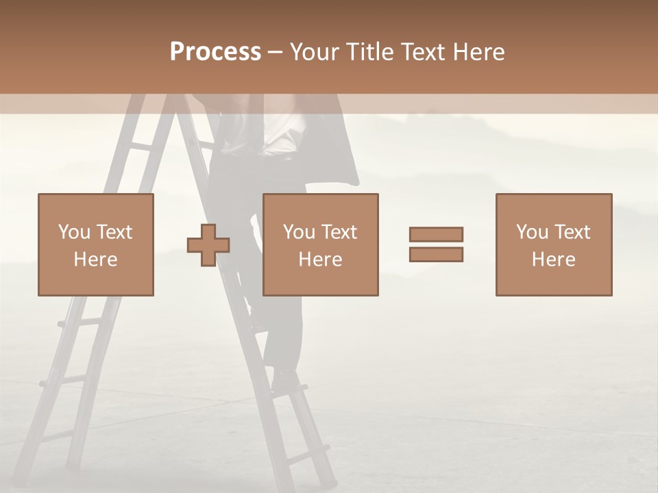 Stairs Landscaped Young PowerPoint Template