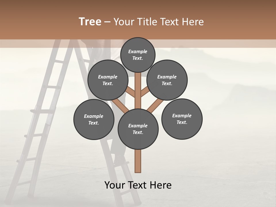 Stairs Landscaped Young PowerPoint Template