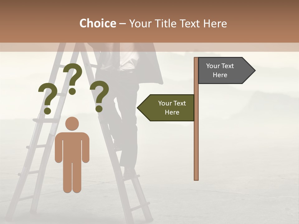 Stairs Landscaped Young PowerPoint Template