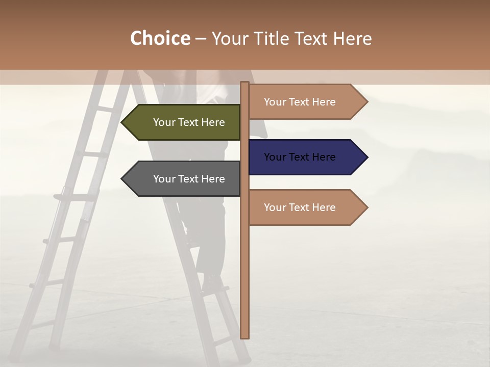 Stairs Landscaped Young PowerPoint Template