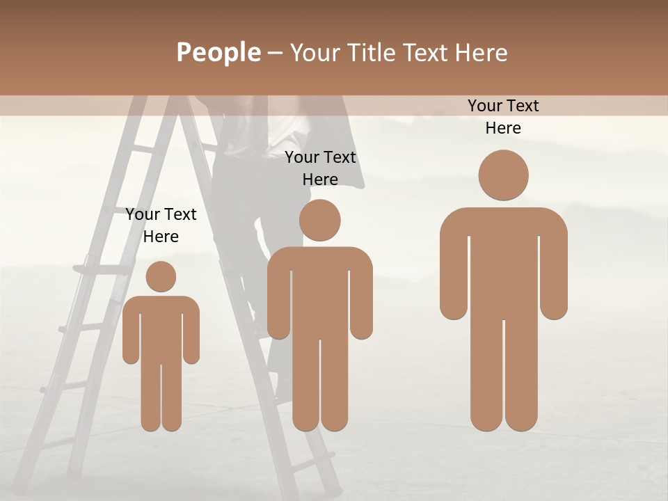 Stairs Landscaped Young PowerPoint Template