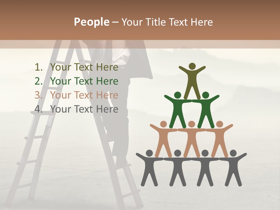 Stairs Landscaped Young PowerPoint Template