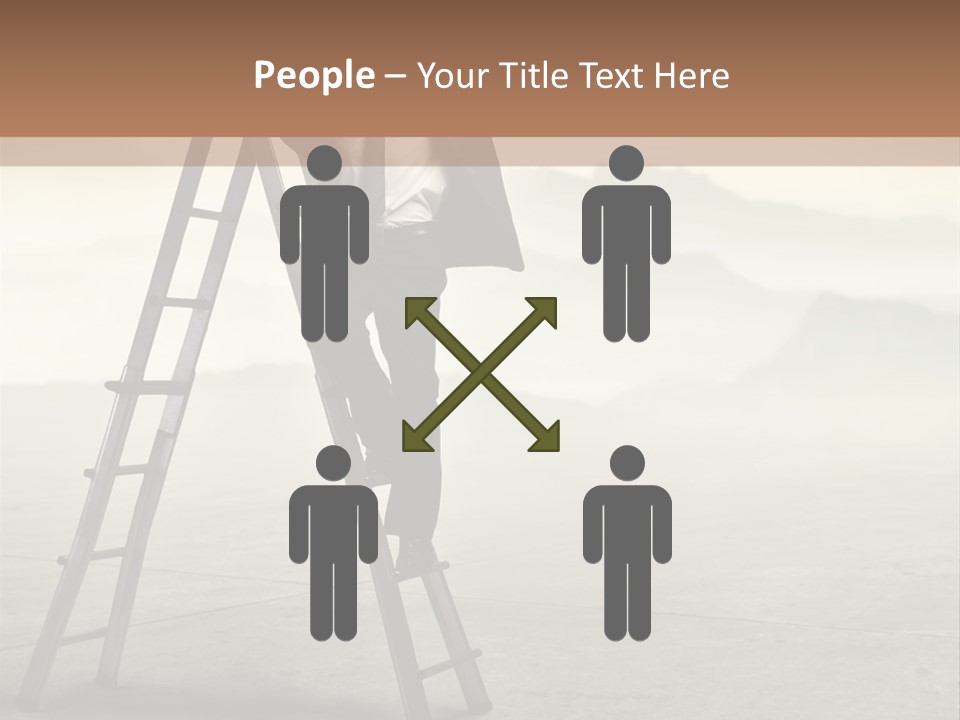 Stairs Landscaped Young PowerPoint Template