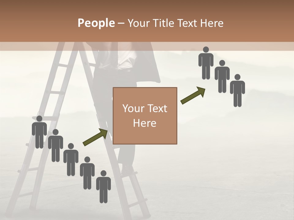 Stairs Landscaped Young PowerPoint Template