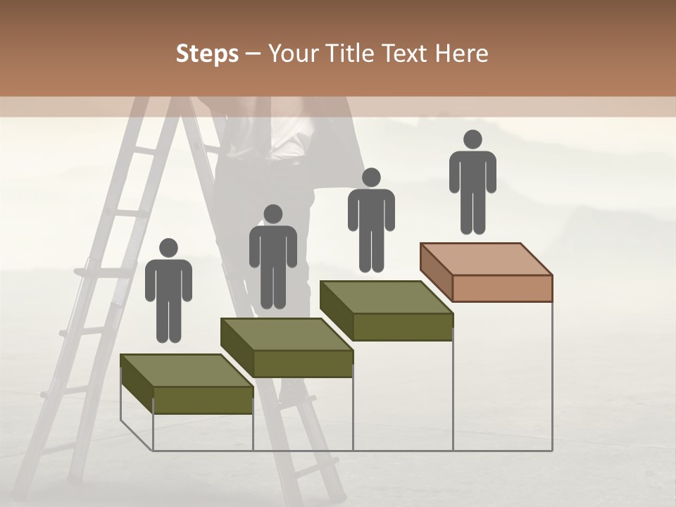 Stairs Landscaped Young PowerPoint Template