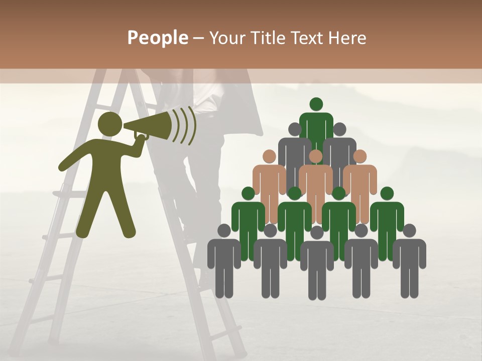 Stairs Landscaped Young PowerPoint Template