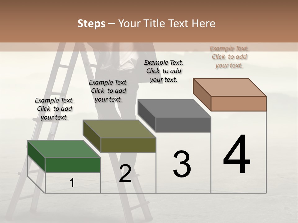 Stairs Landscaped Young PowerPoint Template