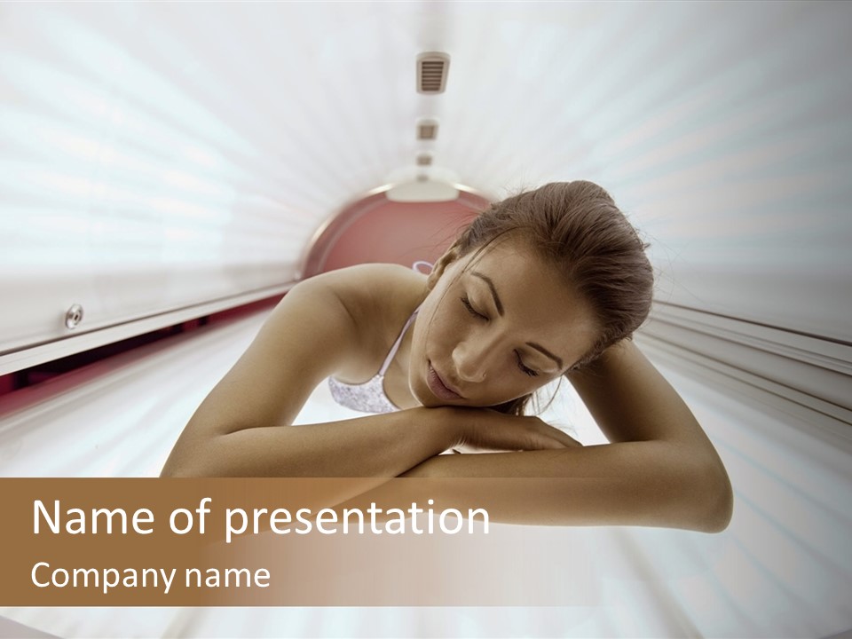 Lamp Smiling Bed PowerPoint Template