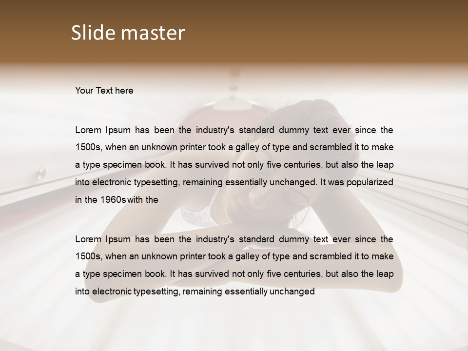 Lamp Smiling Bed PowerPoint Template