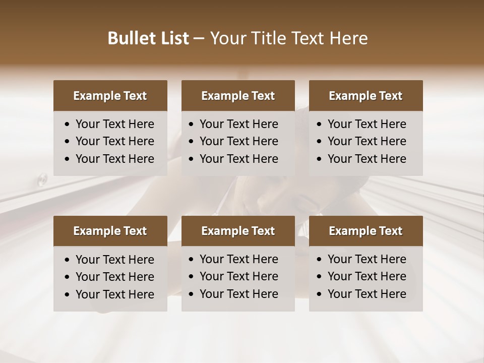 Lamp Smiling Bed PowerPoint Template