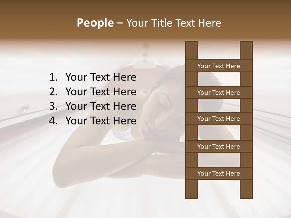 Lamp Smiling Bed PowerPoint Template