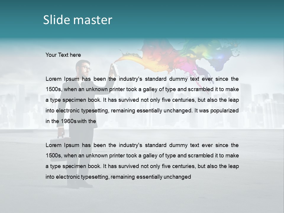 Man Way Paint PowerPoint Template