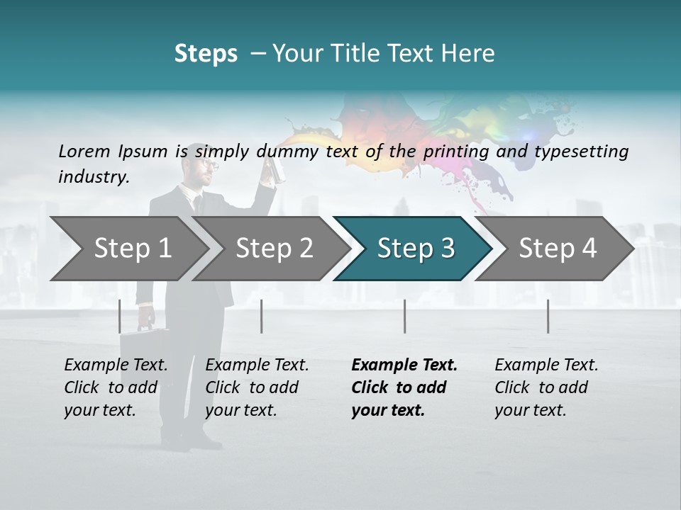 Man Way Paint PowerPoint Template