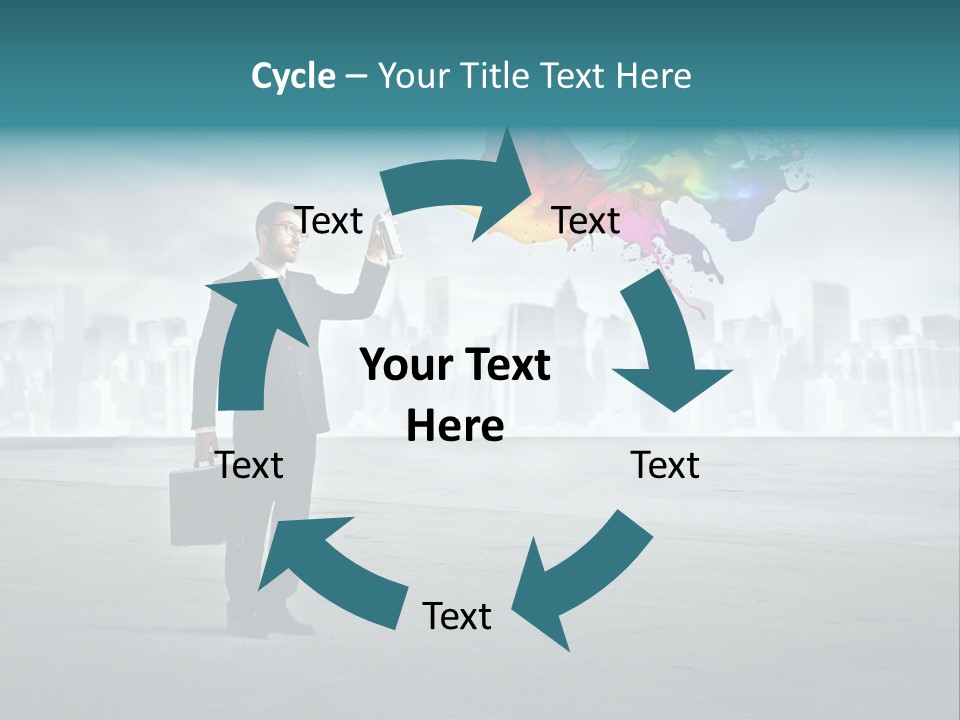 Man Way Paint PowerPoint Template