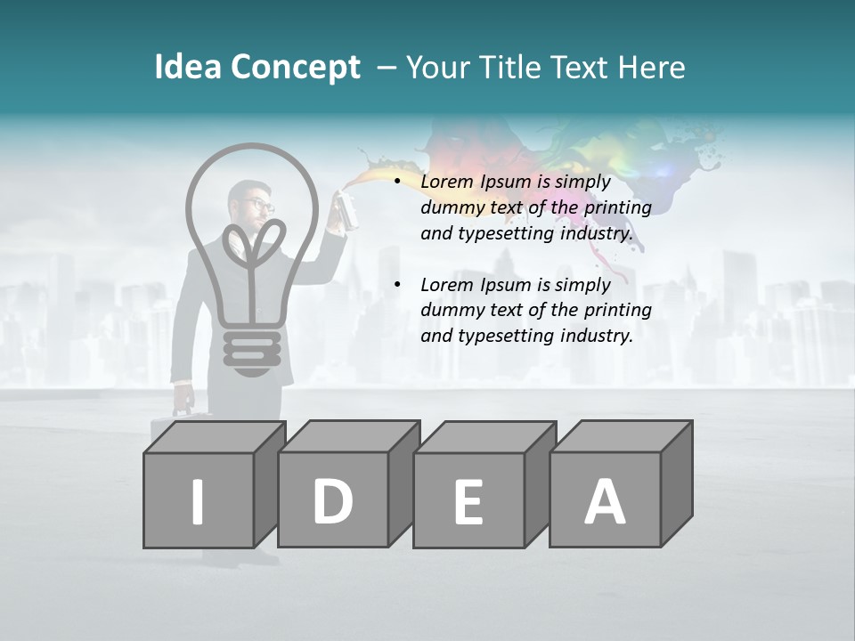 Man Way Paint PowerPoint Template