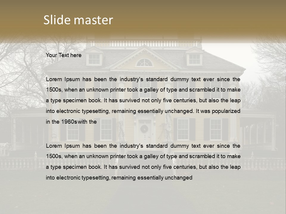 Traditional Culture Architecture House PowerPoint Template