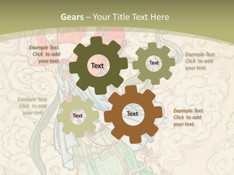 Decorate Red Style PowerPoint Template